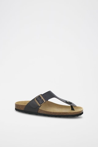 Mules en cuir 
Noir