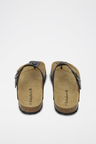 Mules en cuir 
Noir