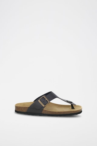 Mules en cuir 
Noir
