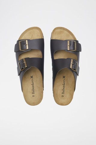 Mules en cuir 
Noir