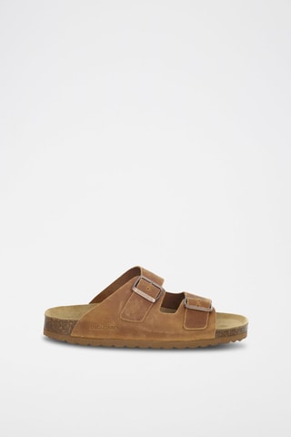 Mules en nubuck 
Marron
