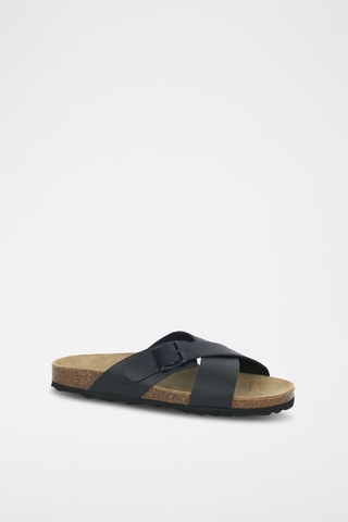 Mules en cuir 
Noir