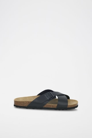 Mules en cuir 
Noir