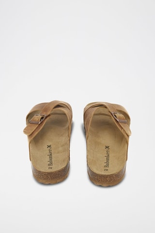 Mules en nubuck 
Marron
