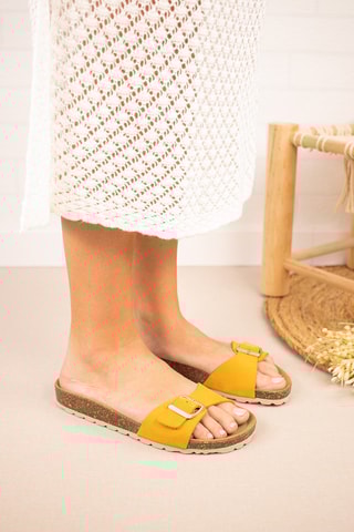 Mules en nubuck Kloe Jaune