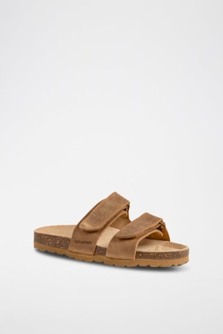 Mules en cuir Rosso Marron clair