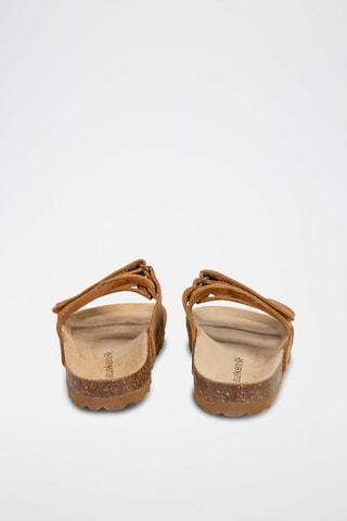 Mules en cuir Rosso Camel