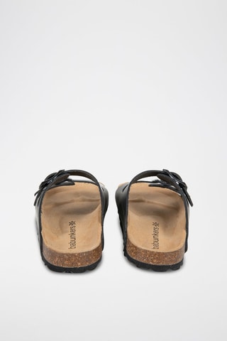 Mules en cuir Ibiza Noir