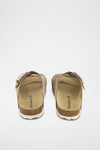 Mules en cuir 
Beige
