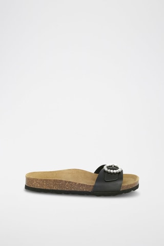 Mules en cuir 
Noir