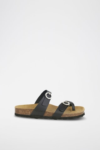 Mules en cuir 
Noir