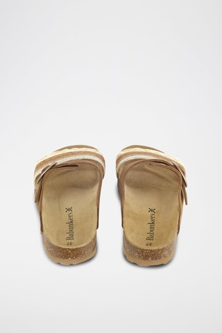 Mules en cuir 
Marron