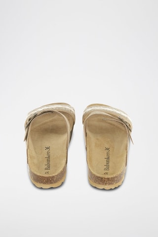 Mules en cuir 
Beige
