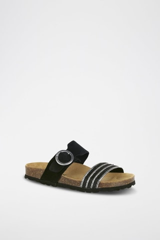Mules en cuir 
Noir