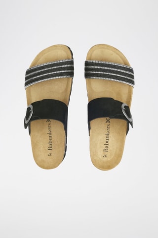 Mules en cuir 
Noir