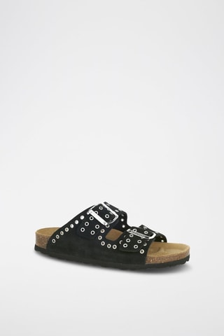 Mules en cuir 
Noir