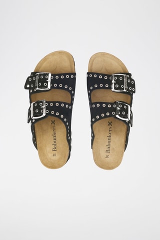 Mules en cuir 
Noir