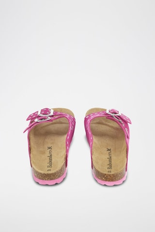 Mules en cuir 
Rose