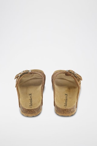 Mules en cuir 
Marron