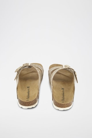 Mules en cuir 
Beige