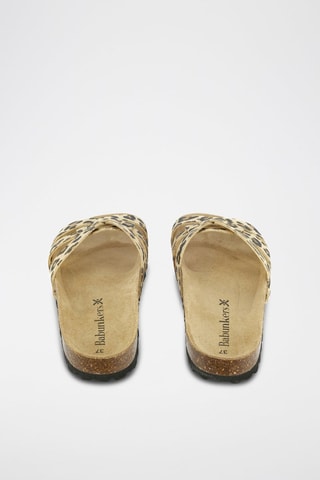 Mules en cuir 
Beige