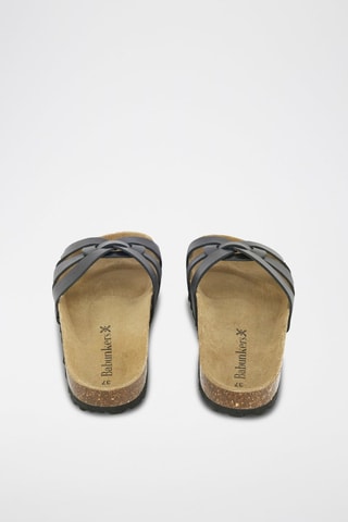 Mules en cuir 
Noir