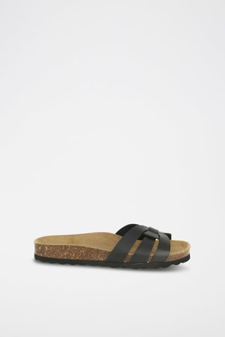 Mules en cuir 
Noir