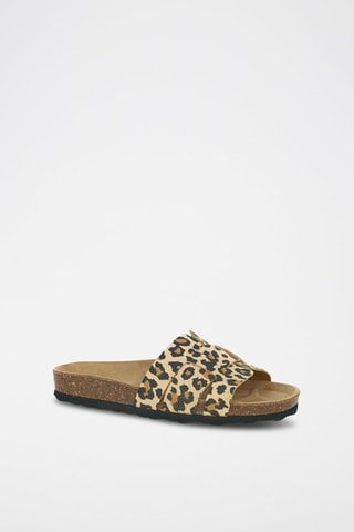 Mules en cuir 
Beige
