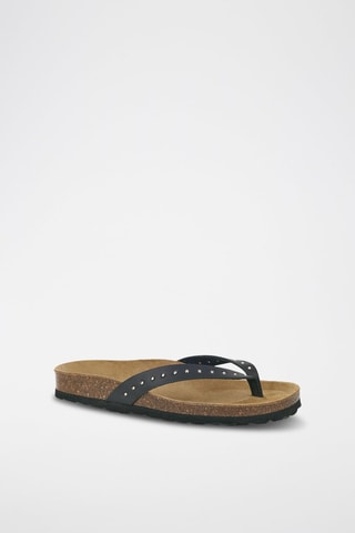 Mules en cuir 
Noir
