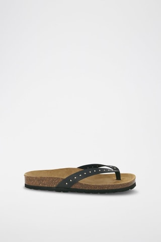 Mules en cuir 
Noir