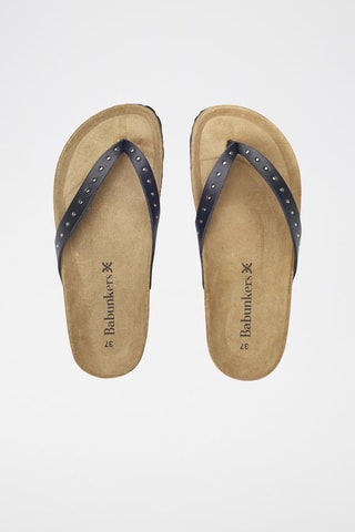 Mules en cuir 
Noir