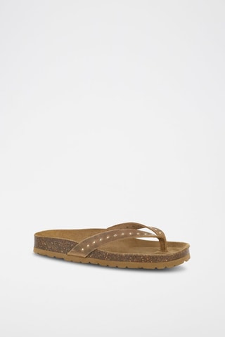 Mules en cuir 
Marron