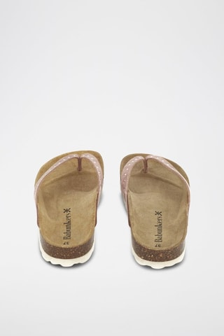 Mules en cuir 
Rose
