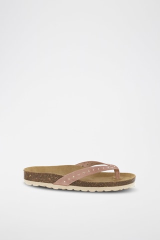 Mules en cuir 
Rose