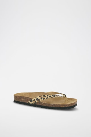 Mules en cuir 
Beige