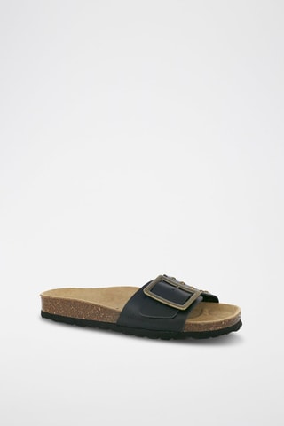 Mules en cuir 
Noir