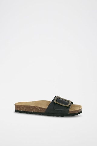Mules en cuir 
Noir