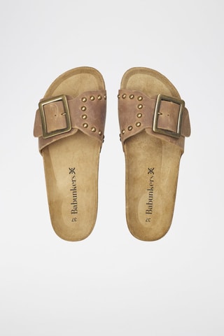Mules en nubuck - Marron