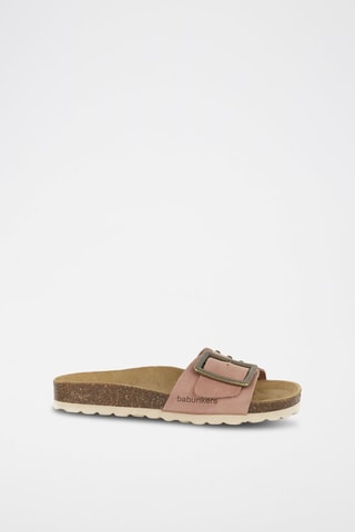 Mules en cuir 
Rose