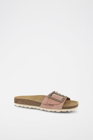 Mules en cuir 
Rose