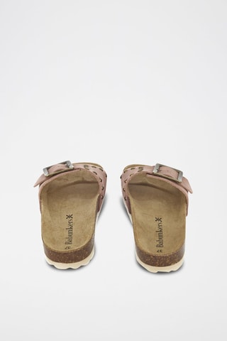 Mules en cuir 
Rose