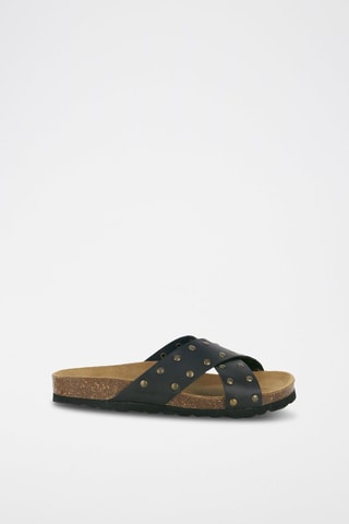 Mules en cuir 
Noir