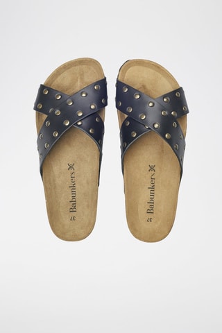 Mules en cuir 
Noir
