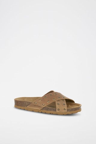 Mules en nubuck 
Marron