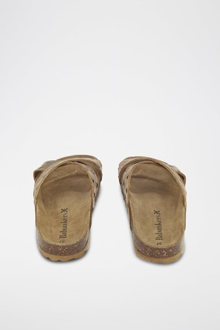Mules en nubuck 
Marron