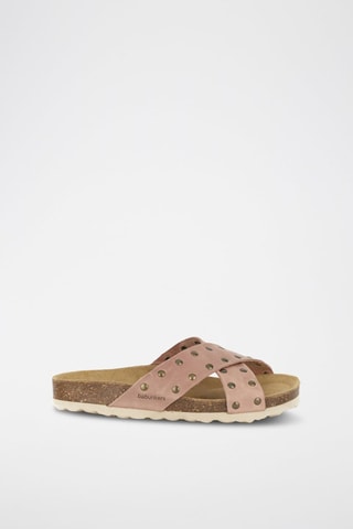 Mules en cuir 
Vieux rose