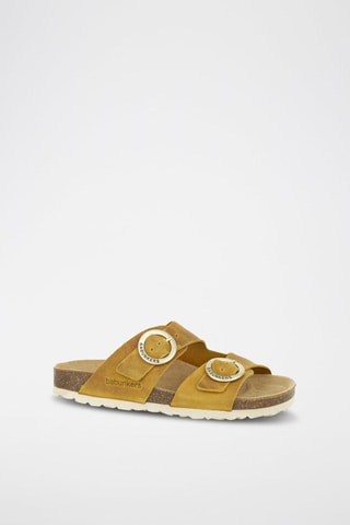 Mules en nubuck 
Jaune