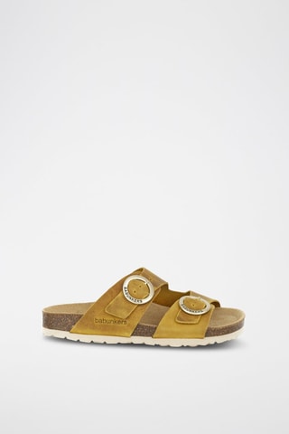 Mules en nubuck 
Jaune