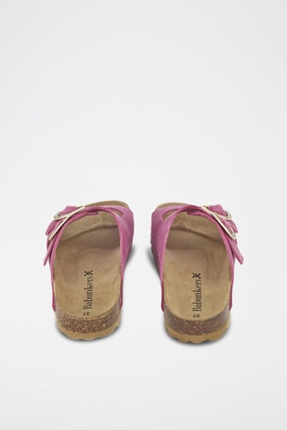 Mules en cuir 
Rose
