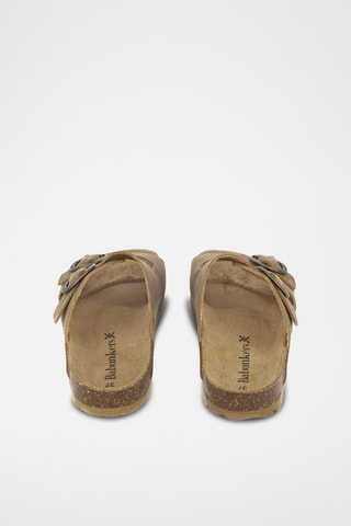 Mules en nubuck 
Marron